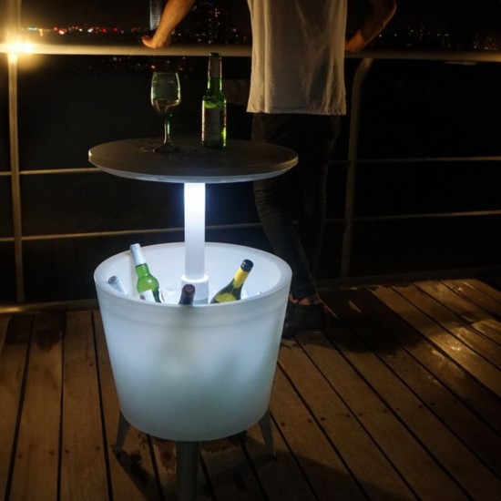 Cool bar műanyag világítós party kellék fehér
