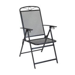 Alba fém mesh összecsukható kerti szék matt fekete