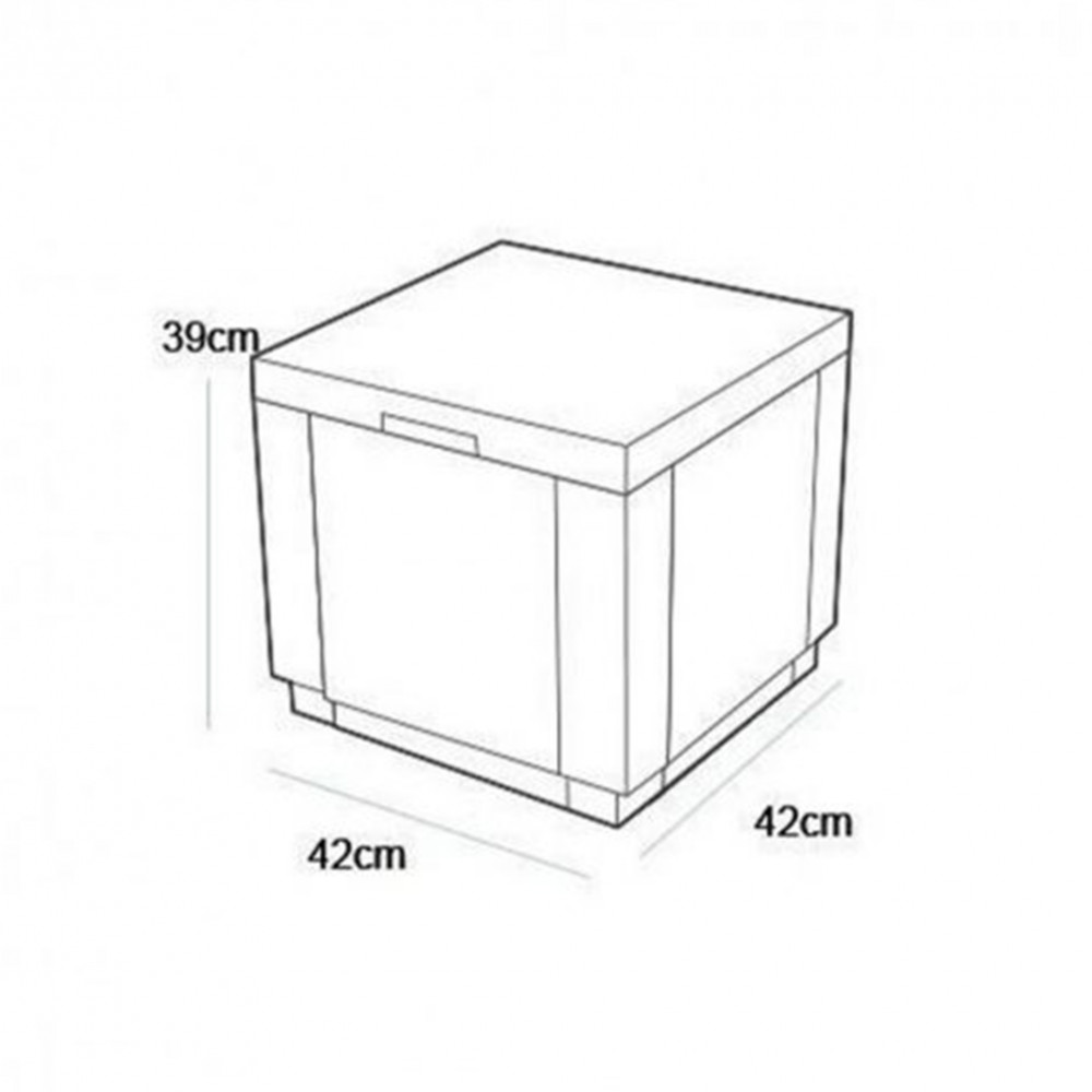 Cube zsámoly, barna színben, meleg taupe párnával Cube zsámoly, barna színben, meleg taupe párnával