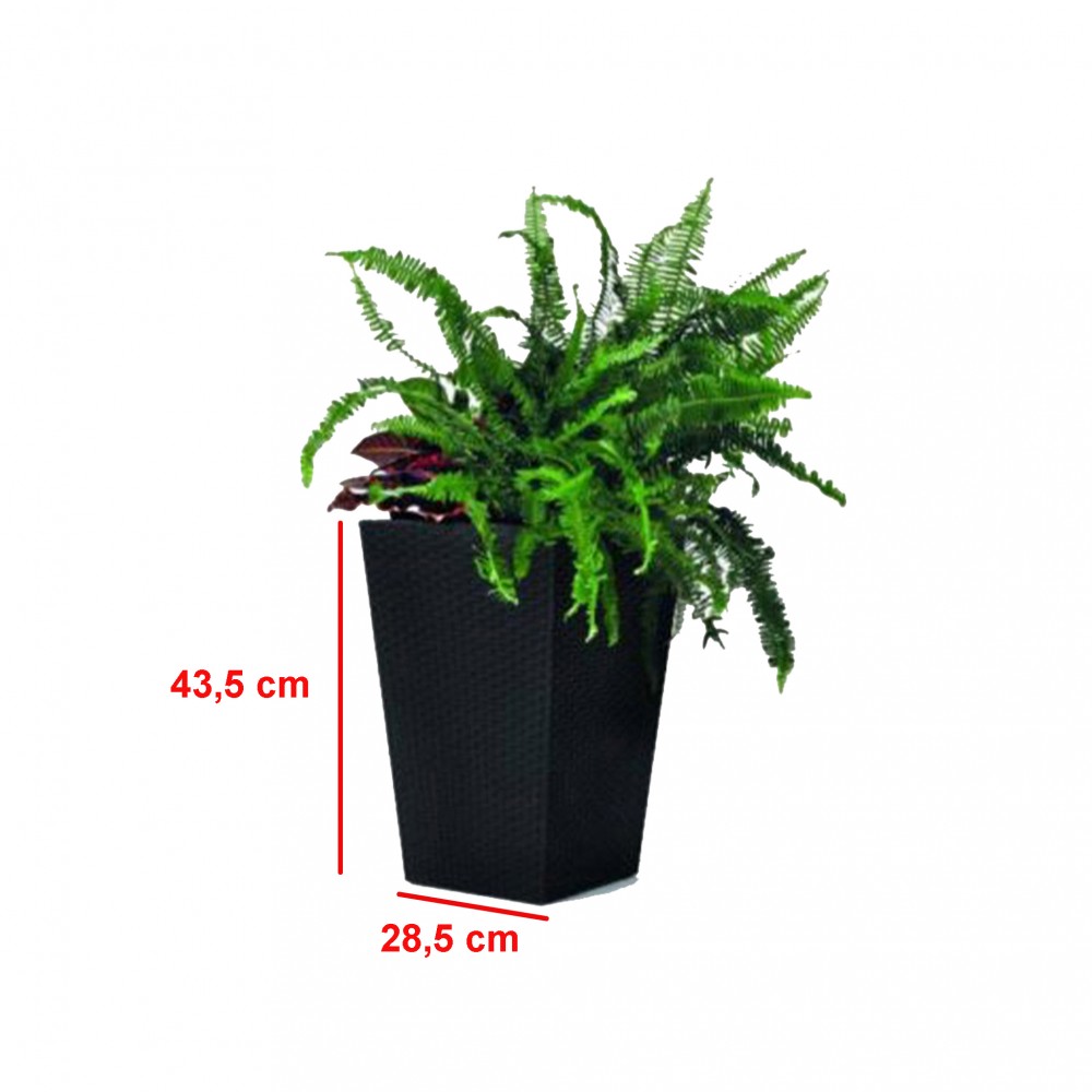 Rattan planter S virágtartó grafit Rattan planter S virágtartó grafit